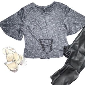 NWT Shoelace shirt / top